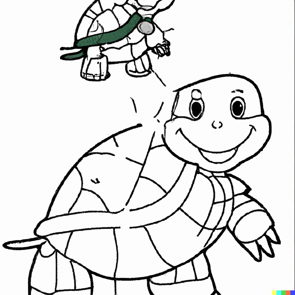 Sammy la tartaruga da colorare