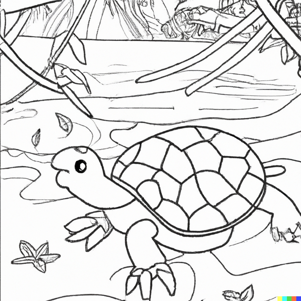 Tartaruga di terra da colorare disegno 3