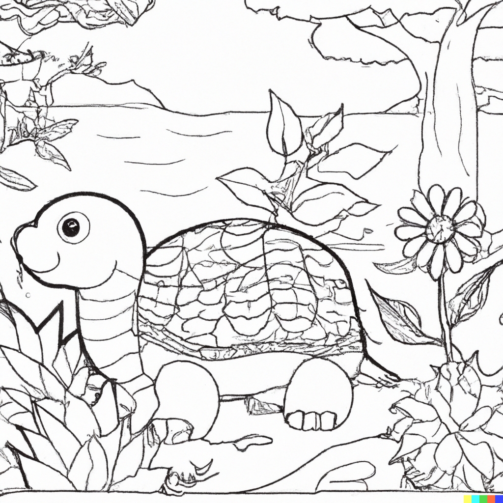 Tartaruga di terra da colorare disegno 4